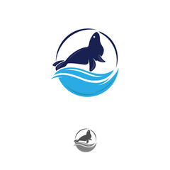 illustrations, icons, mascot, sea lions for apparel brand logo clothing