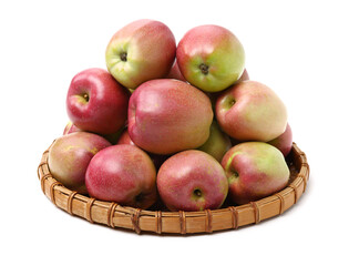 Red apples isolated on white background