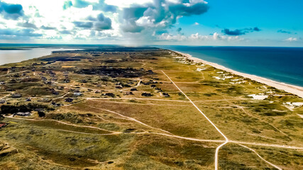Drohnenbild Dänemark Dünenlandschaft an der Nordsee