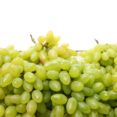 green grapes on white background