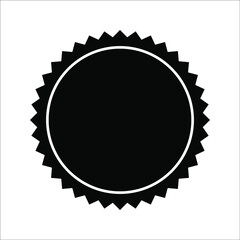 starburst, sunburst badges. Black icons on white background. Simple flat style vintage labels, stickers.

