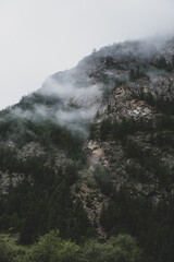 Rainy day in the Swiss Alps