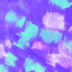 Purple Dirty Art Background. Soft color Blush Bleach Dyeing. Azure Dirty Art Painting. Lilac Light Tie Dye Wash. Pastel Mauve Faded Fabric. Sea Blue Vintage Paint Spots.