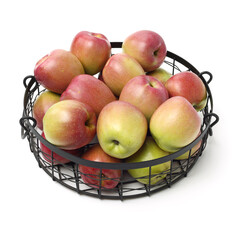 Red apples isolated on white background