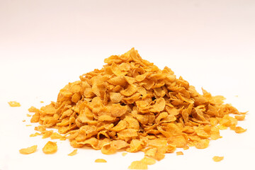Healthy Cornflakes Served in a Red Bowl 