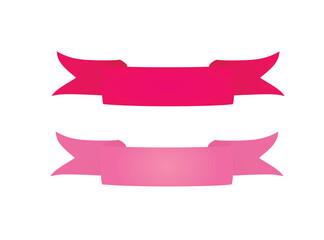 Fototapeta premium Pink blank ribbon. vector illustration