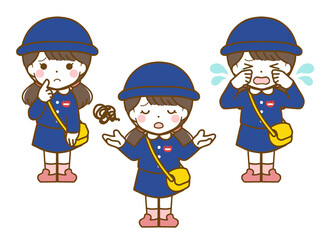 幼稚園女児の困った表情