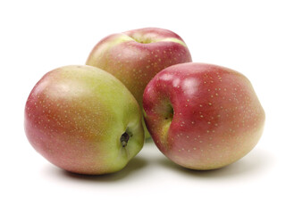 Red apples isolated on white background