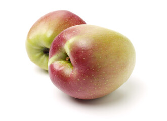 Red apples isolated on white background