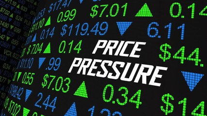 Price Pressure Stock Market Shares Increase Decrease Investment 3d Animation