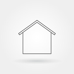 house building single isolated icon with modern line or outline style