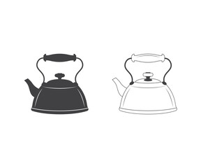 Kettle icon, Tea Kettle Vector, Tea Kettle Symbol, Tea Kettle Silhouette, Tea Kettle Clipart, teapot and kettle icon set, Teapot icon