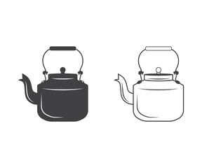 Kettle icon, Tea Kettle Vector, Tea Kettle Symbol, Tea Kettle Silhouette, Tea Kettle Clipart, teapot and kettle icon set, Teapot icon