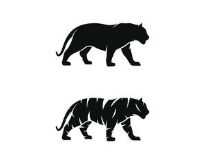 illustration of a silhouette of a tiger