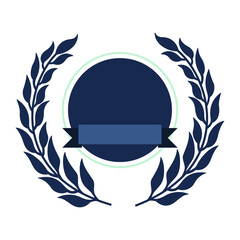 Fototapeta na wymiar Wreath emblem logo icon vector illustration