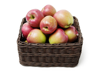 Red apples isolated on white background