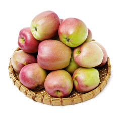 Red apples isolated on white background