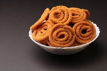  Indian Traditional Tea Time Snack Chakli, a deep fried snack, It is known as Chakali, Murukku, Muruku, Murkoo, Chakri.