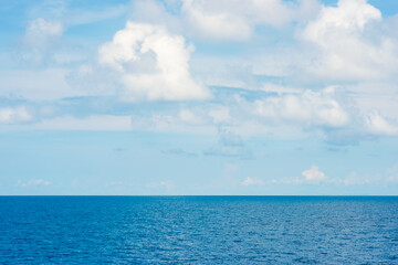 Horizon of sea bay and blue sky cloud