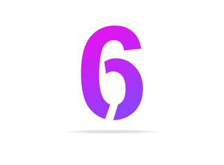 6 number logo icon design. For brand label, desing template elements, creative poster and more