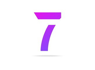 7 number logo icon design. For brand label, desing template elements, creative poster and more