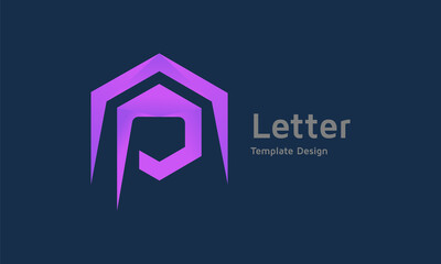 Wedding design template, Letter P image, custom professional logo design