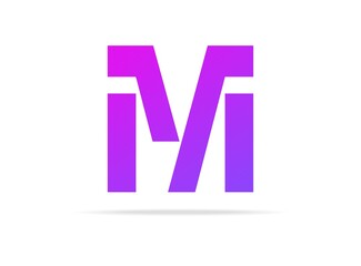 M letter logo icon design. For brand label, desing template elements, creative poster and more