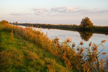 sunrise valleys of Comacchio adriatic sea po delta regional park