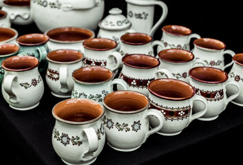 clay pots on the table