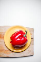 red vegetables on a white table