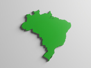 Brazil map 3d render