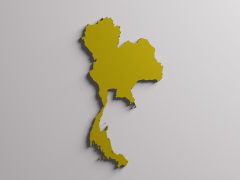 Thailand map 3d render