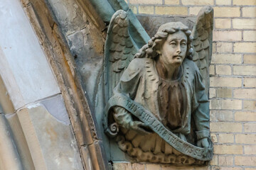 Metropolitan United Church in Toronto, Ontario, Canada. It is one of most prominent churches of United Church of Canada, located on Queen Street East at corner of Church Street. 