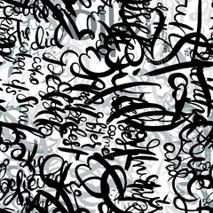 Fototapeta na wymiar Graffiti background seamless pattern. Hand style tagging