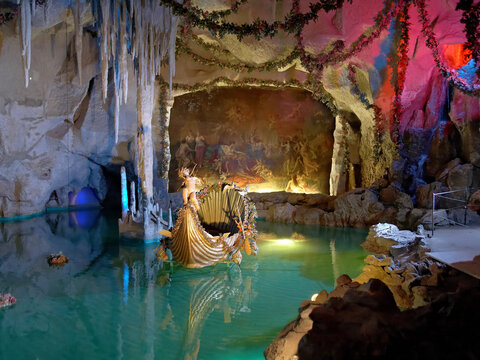 Grotto of Venus with artificial cave in Linderhof castle, Bavaria, Germany