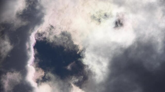 Thick clouds cover the sky.