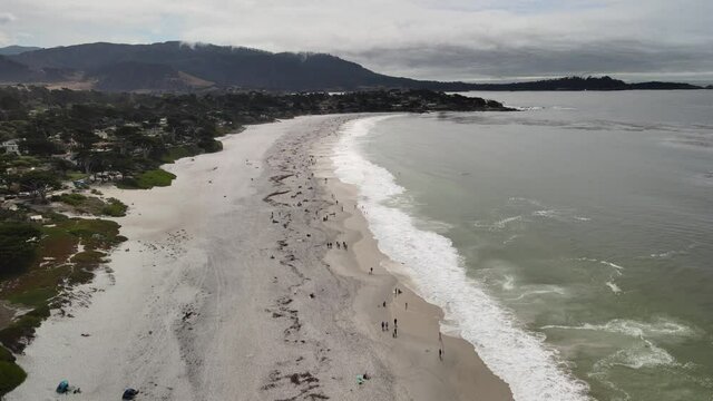 California beach drone pullback