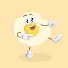 Egg Logo Mascot Hi pose