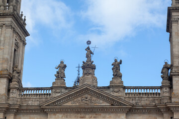 Fototapeta na wymiar Detail of the Cathedral of Lugo