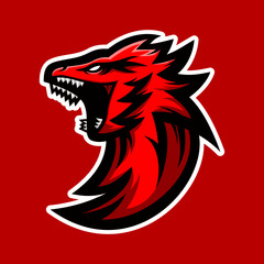 Dragon Esport Logo Free Vector Premium