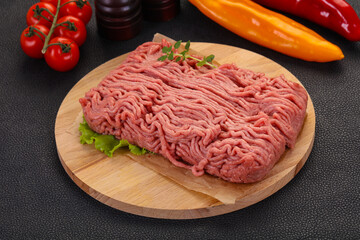 Raw turkey minced meat