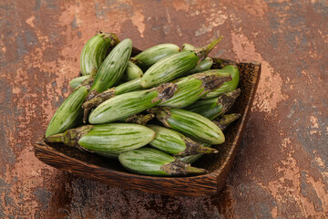 Green asian eggplant