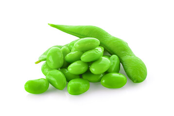 Japanese edamame isolated on a white background