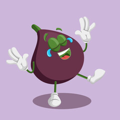  Fig Logo mascot happy pose