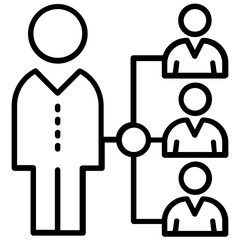 
Group of people linked representing association
