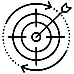 
Flat icon design of target market
