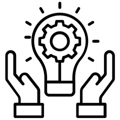 
concept of creative business idea generation flat icon 
