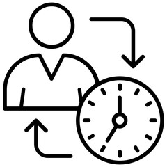 
Flat icon time management. Schedule planning
