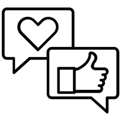
Feedback, thumbs up inside speech bubble with heart symbol, the universal sign language of appreciation
