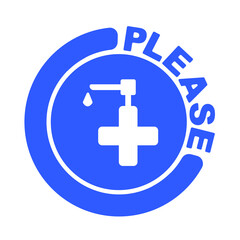 sanitise icon on white background	